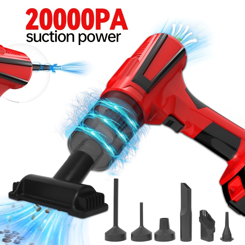 

20000pa Handheld Vacuum Cleaner, Usb Rechargeable Lithium Battery, Pet Hair Removal, For , With Accessories, Under 1l Capacity, 7500mah