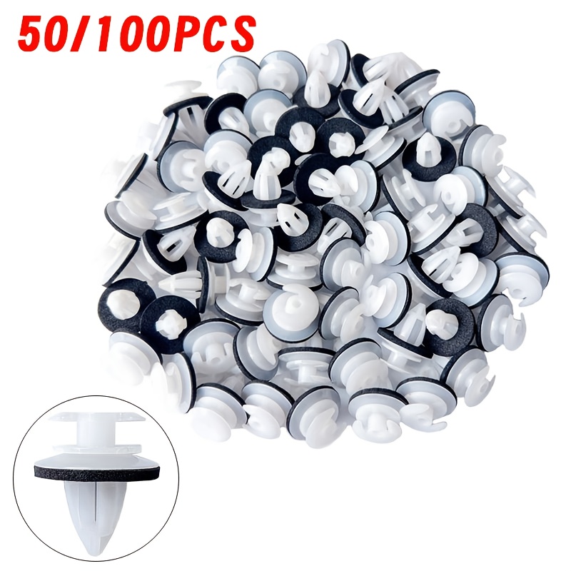 100 PZ Clips Plastico Clip per Pannello Porta Paraurti Tri Pannello Clip Clip di Fissaggio Auto