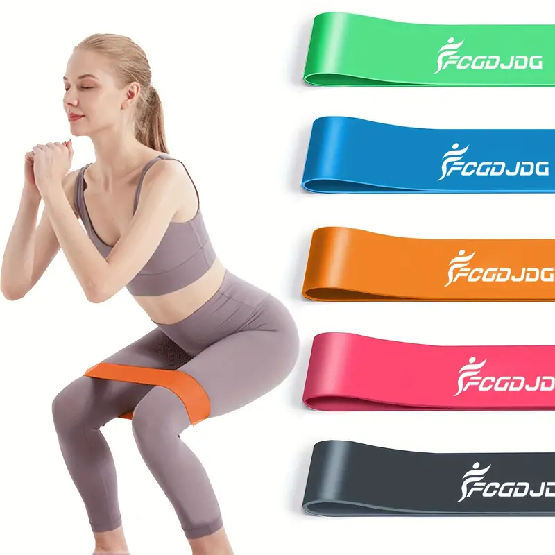 5 Colors Fitness Resistance Bands Exercise Tension Bands - Temu
