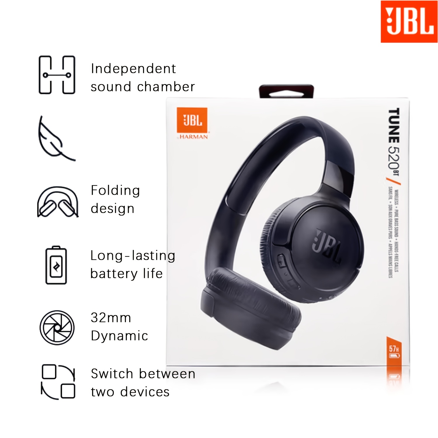 JBL Tune 520 BT5.3 Adaptive