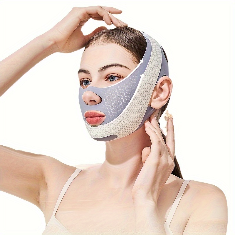 

Reusable V-line Face Slimming Mask - Chin Up & Double Chin Reducer, Fragrance-free Facial Lifting Belt