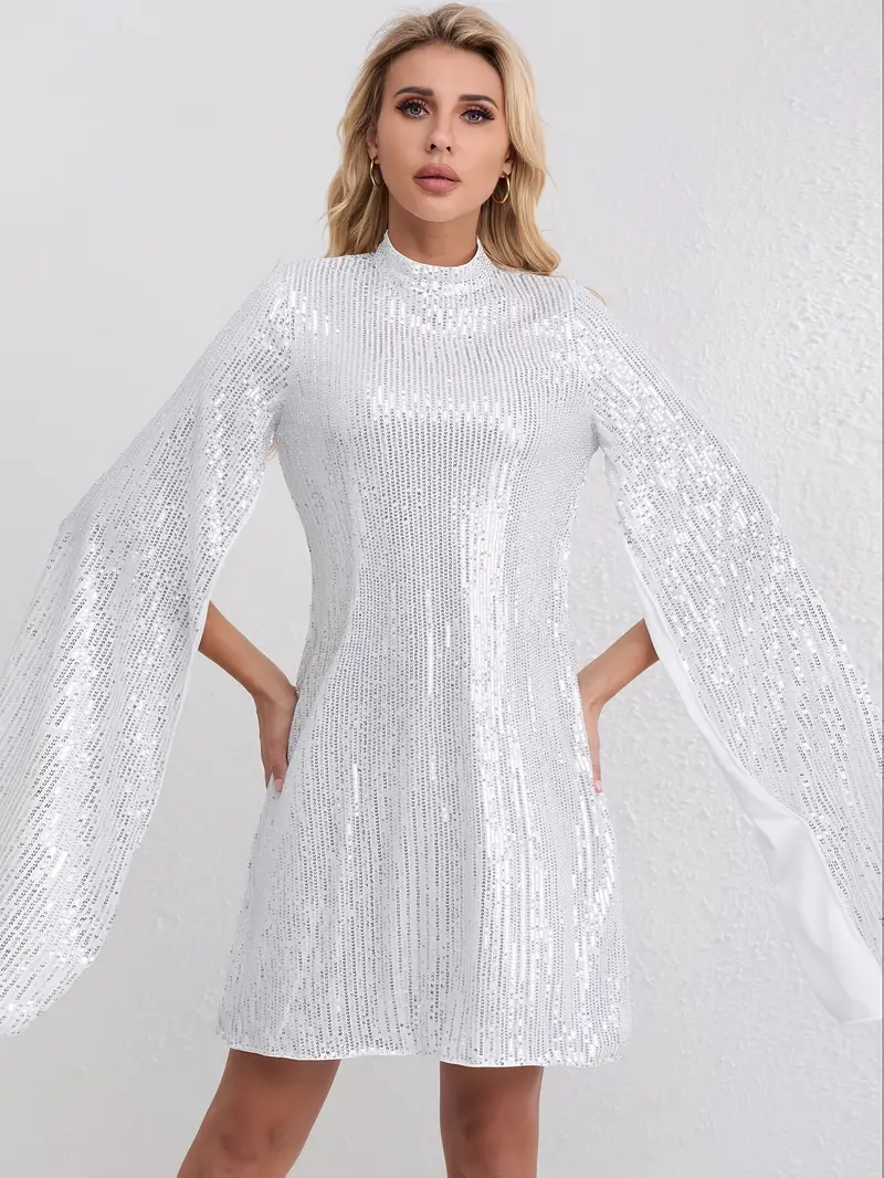birthday dress for women western A Western * Party Birthday Women'S Cloak-Style Sequined Dress