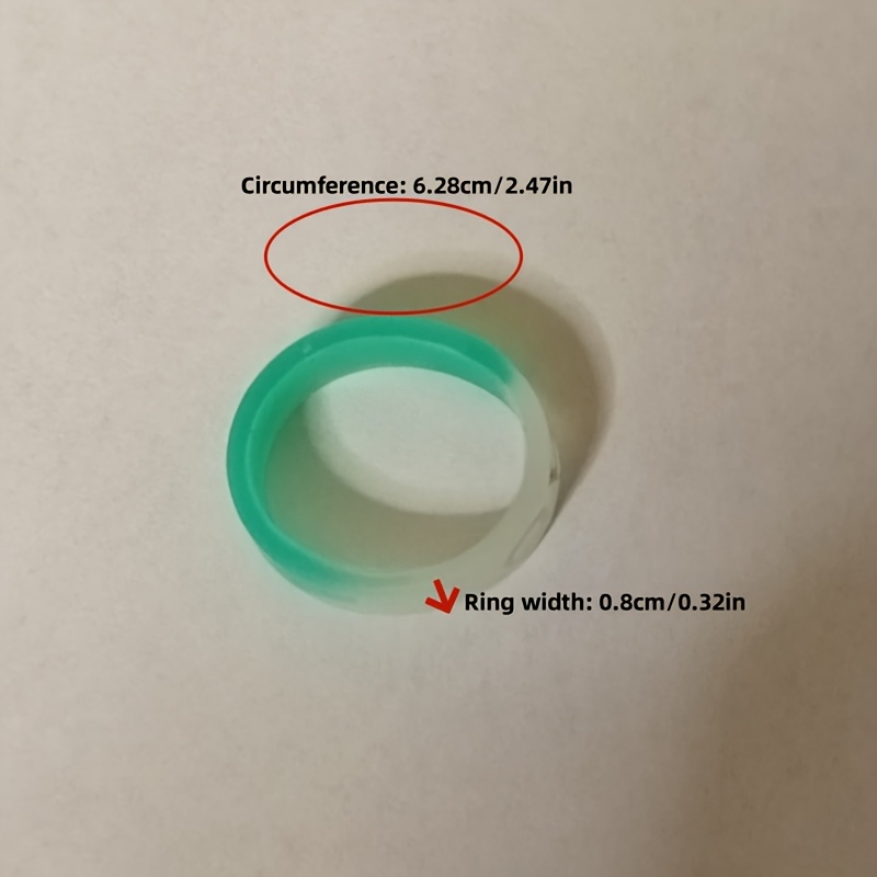 4pcs Glow in Dark Silicone Rings Colorful Party Accessories