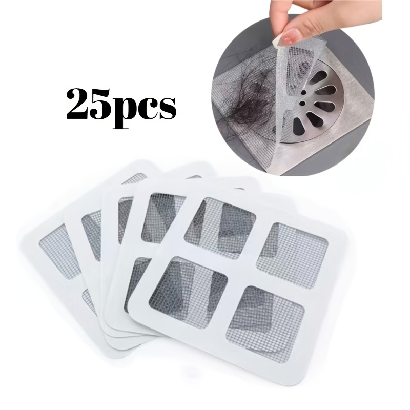 TEMU Filtro de pelo para baño, filtro de alcantarillado para inodoro, desagüe de piso autoadhesivo para cocina, antiobstrucción y a prueba de