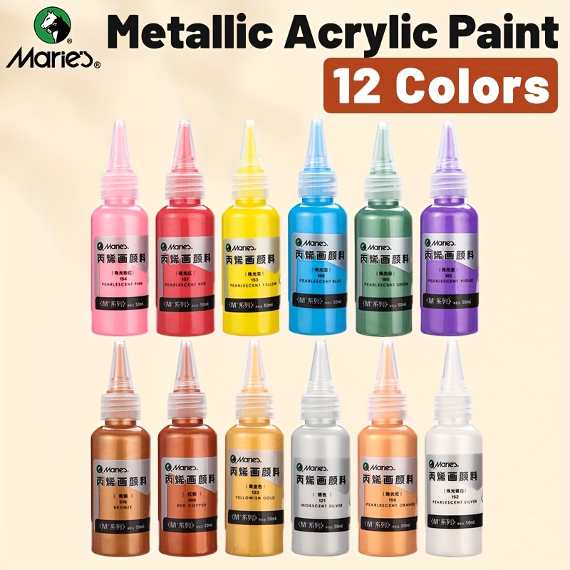 

12- Set - , Non-fade For Diy Art, Wood, & - Portable Bottles (/1.69oz) - For Artists &