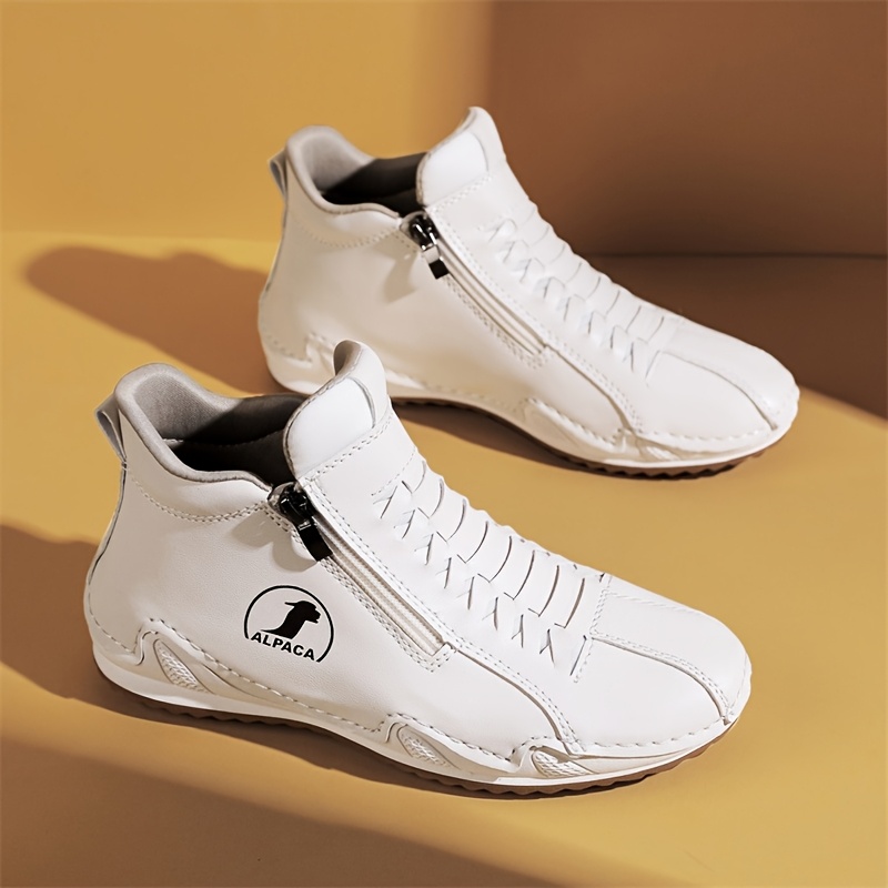 Image of Women's Fashion Zipper Slip-on Sneakers - Casual Outdoor Shoes, Durable Non-slip Rubber Sole, Comfortable Walking Shoes Size 36-44, Women Shoes