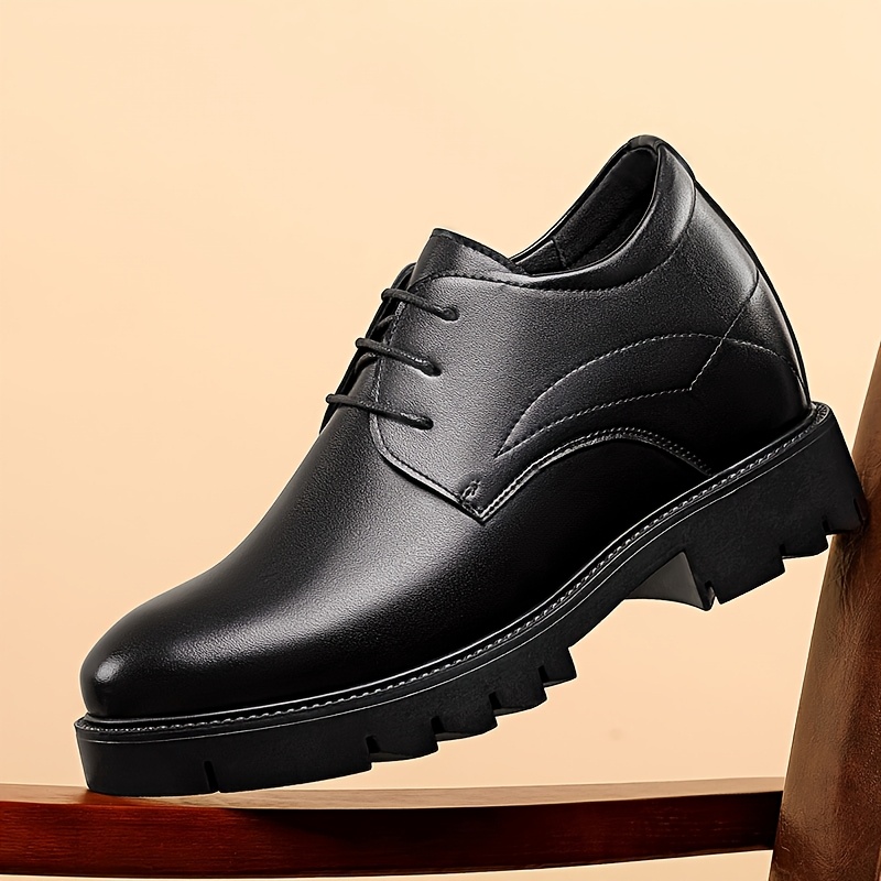 mens height increasing dress shoes 10cm lift genuine Temu