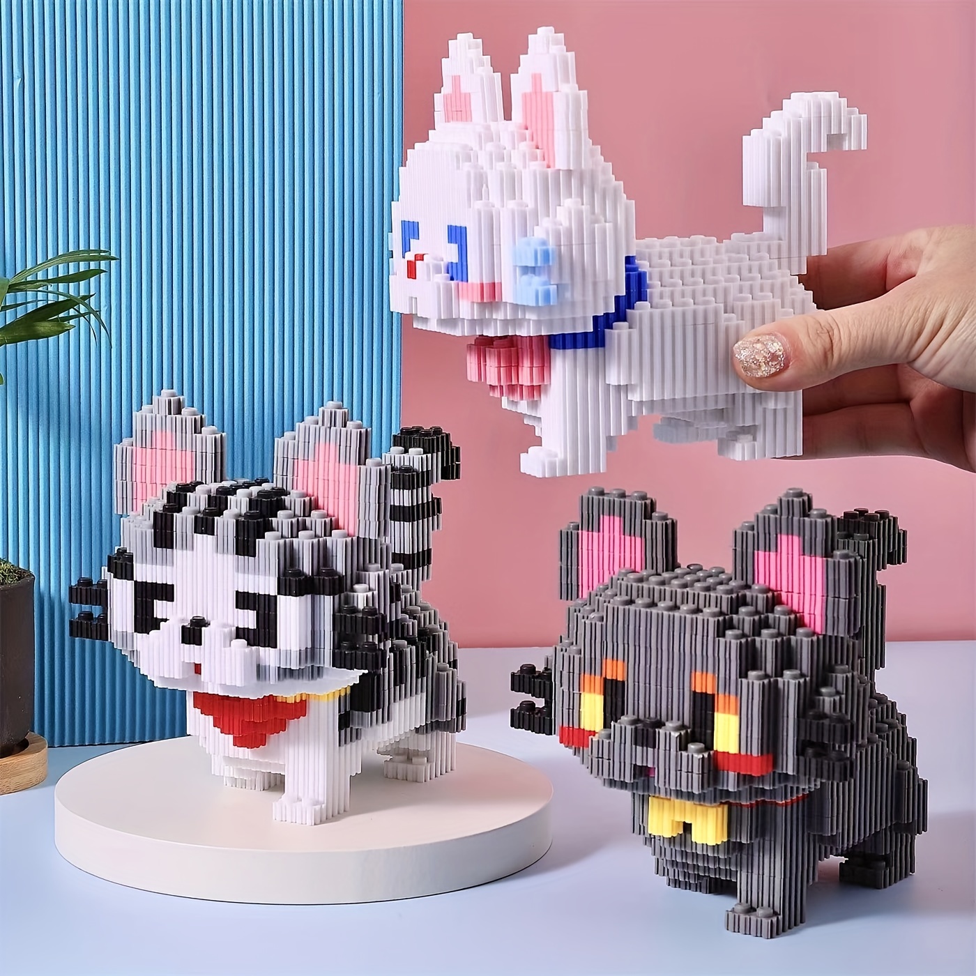 

Charming Cat-themed Building Blocks Set - Perfect For Diy, Decor & Gifts | Ideal For Teens 14+ Cat Decor Cat Decorations