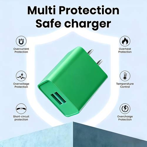 1 2 3 pack fast dual port usb wall charger compatible for iphone for google pixel for samsung for xiaomi for lg cube shaped ac adapter with short circuit protection compact travel charger suitable for for other smartphones devices
