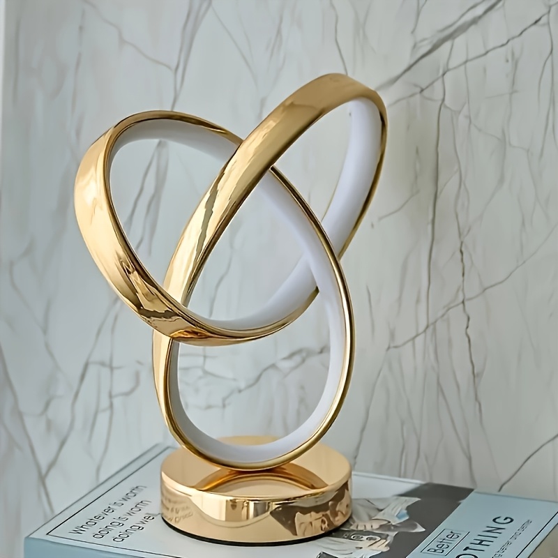 Golden Clover Spiral Night Light - Dimmable USB Mood Lamp Decor