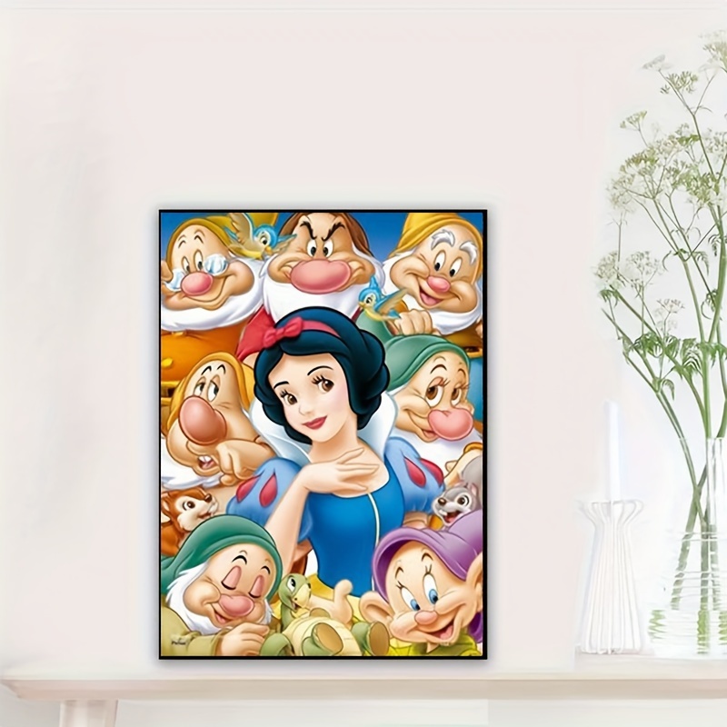 

1pc Kit de peinture diamant, Blanche-Neige et les sept nains Broderie diamant Art mosaïque fait à la main Décoration de la maison Cadeau 30x40CM/11.81x15.74in