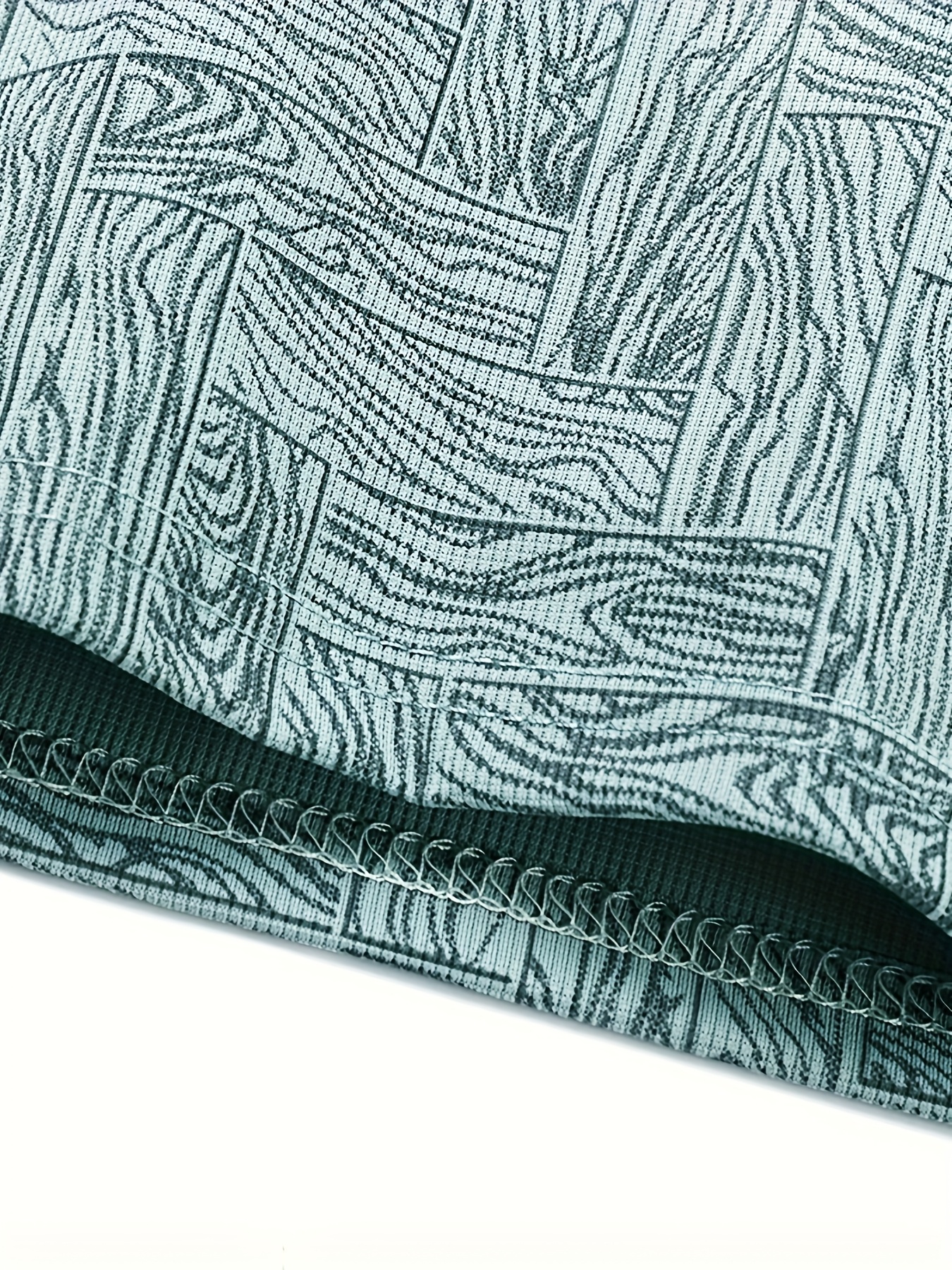 ανδρικό καλοκαιρινό πουκάμισο - περιστασιακό με κοντά μανίκια, γιακάς με κουμπιά, καφέ γεωμετρικό σχέδιο, ελαφρύ μείγμα πολυεστέρα, ιδανικό για περιστασιακή ενδυμασία και γκολφ Στοιχεία είδους 1