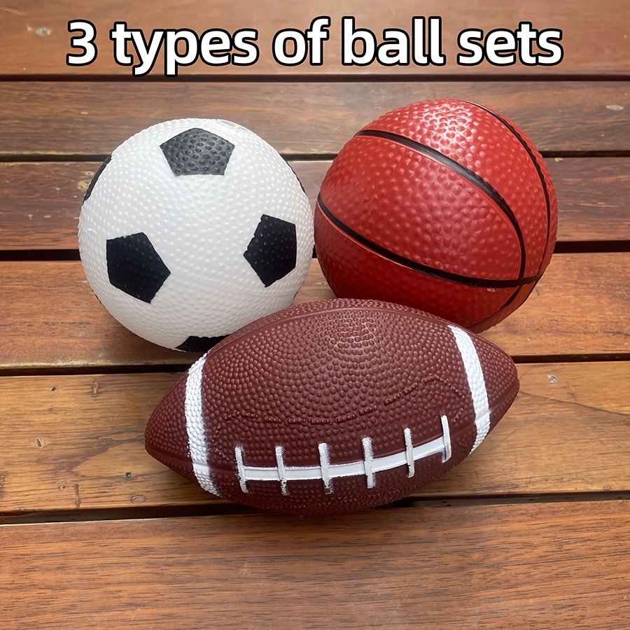 a set three types toy balls including a small basketball Temu