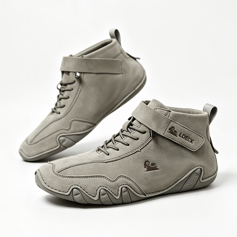 Men's Mid-top Casual Hiking Boots - Slip-resistant, Comfortable & Versatile , Men's Boots, Warm, Slip, Hiking