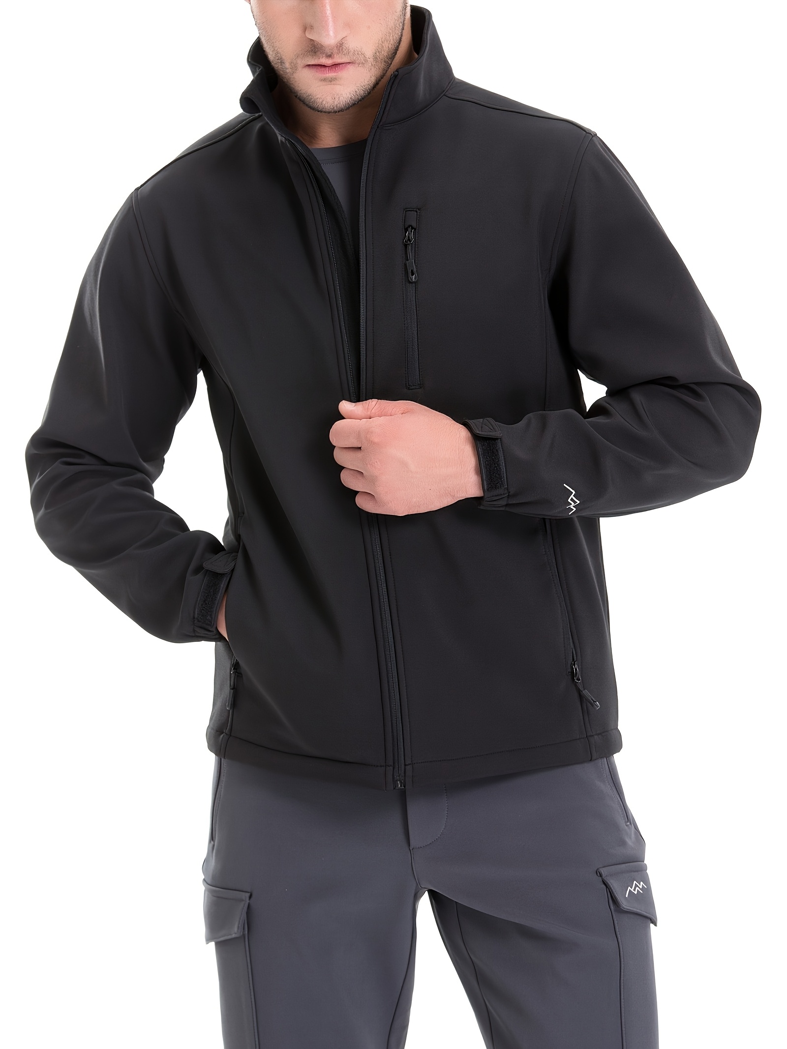 Men s Windproof Full-Zip Outdoor Jacket with Full-Zip Closure, Full-Zip Ski & Snow Sports Coat, Full-Zip Windproof Parka - Heavy-Duty Winter Jacket for Hiking, Skiing, Running, - Machine Washable, Breathable & Durable, Ergonomic Fit, Full-Length Zipper, Long Sleeve, High Neck, Solid Color, Ideal for Spring/Fall/Winter, Casual & Outdoor Activities (Men s Sizes) - Ideal for Cold Use, Mens Winter Jackets, Coats for Men Winter, Winter Coat for Men, Winter Jacket for Women,