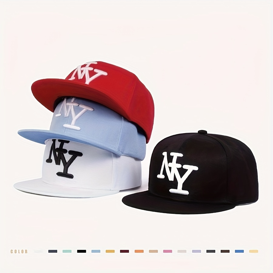 

Stylish 3d Embroidered Ny Letters Hip-hop Baseball Cap - Adjustable Lightweight Snapback Hat, Women's Sports Hat