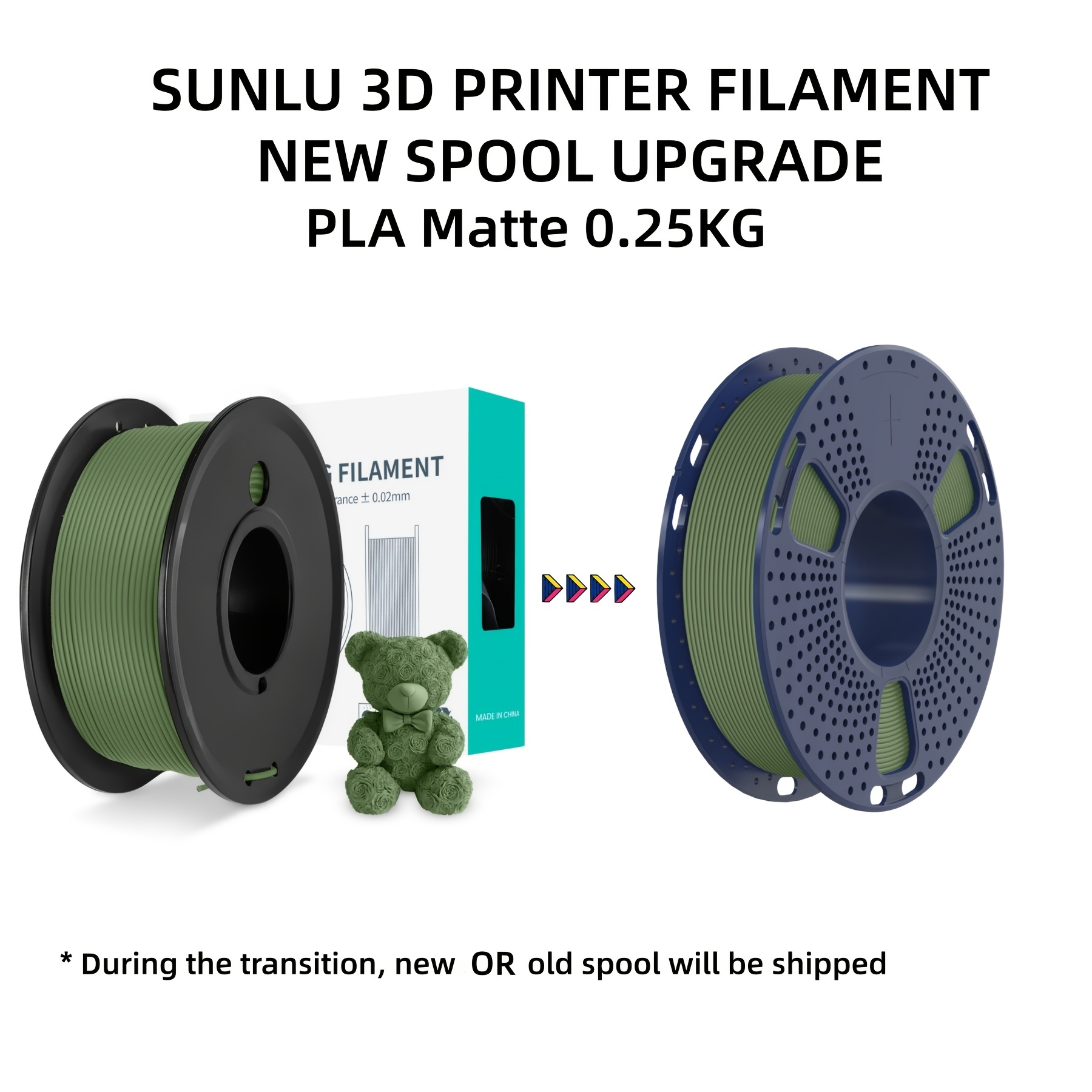 Sunlu Matte Pla Filament 1.75 Mm, 3d Printer Filament With Matte Surface, Wound Filament, , 0.25kg Mini Spool Matte Pla Filament For Fdm 3d Printer, Random New/old Spools