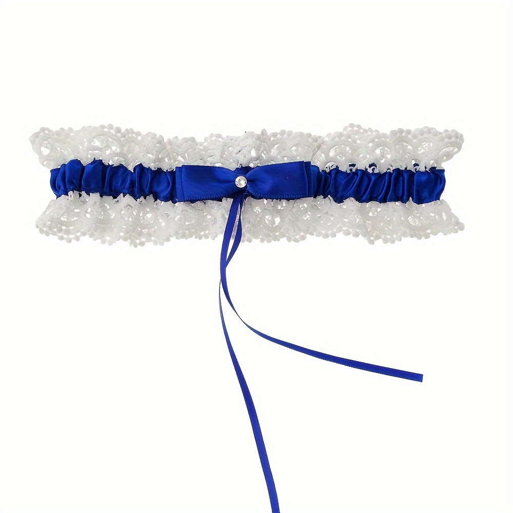royal blue garter belt NEW Turquoise Royal Blue White Wedding Garter Sel. Single,Set,Reg,+ Size,  Charm main image 0