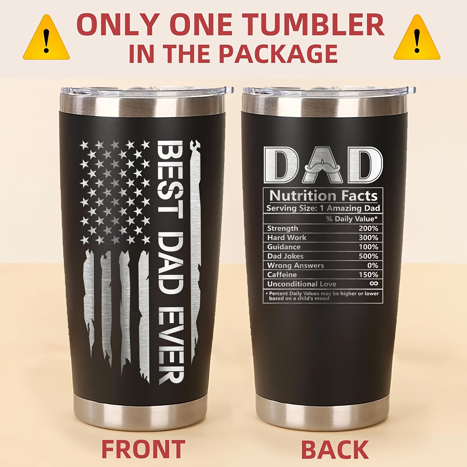 TEMU Christmas Gifts For Dad 2026 Unique Best For Dad Ever Birthday Gifts From Daughter Son, 20 Oz Travel Coffee Mug Tumbler For Daddy Cup -