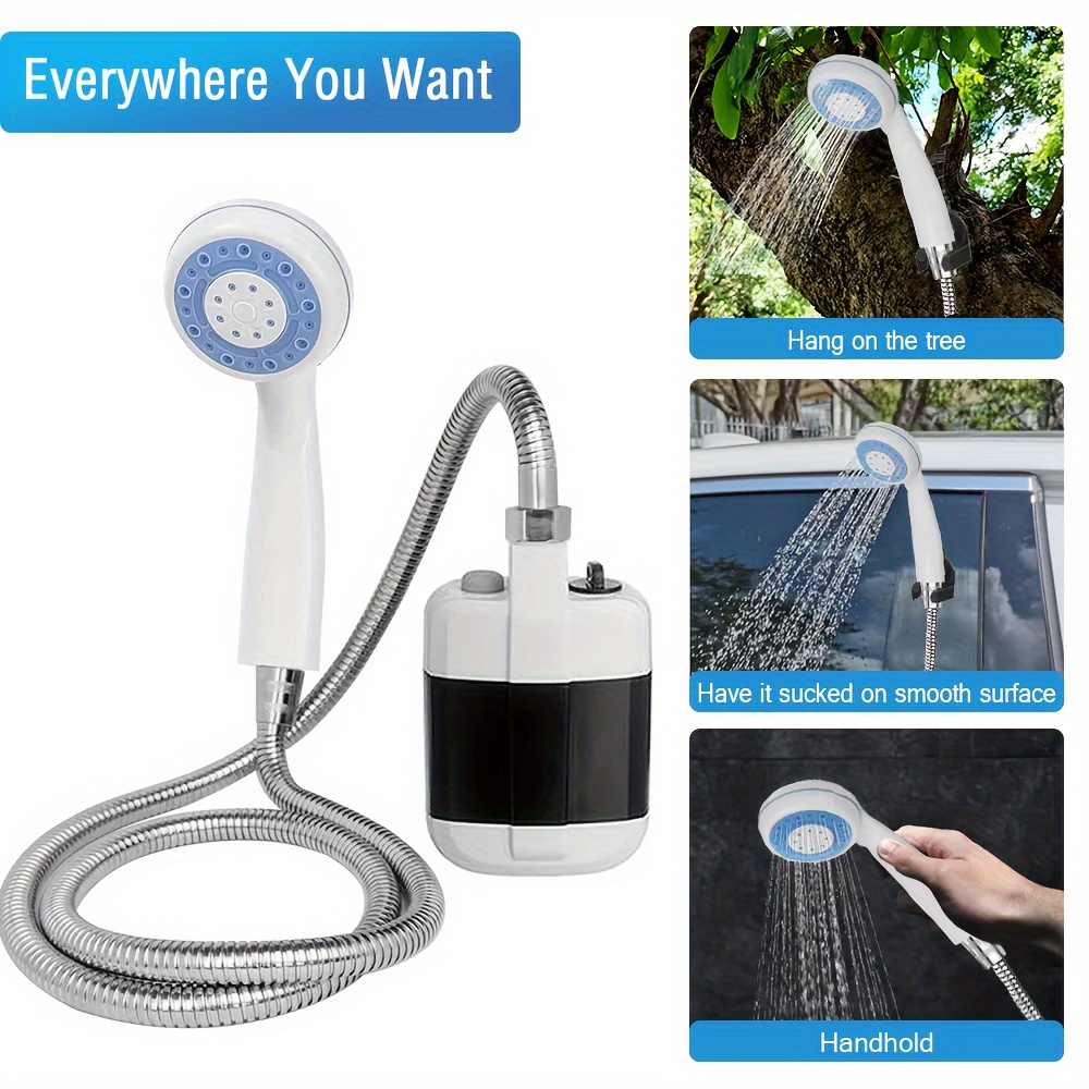 

Portable Outdoor Usb Rechargeable Camping Shower For Beach Swimming Rv Outdoor Travel Hiking Shower Head With Hose Kit