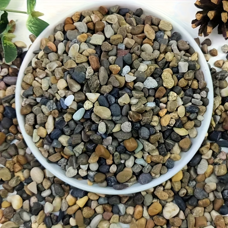 1000g/500g/300g/200g/100g Piedras de Arroyo - Guijarros y Grava Mixtos, Adecuados para Paisajismo de Acuarios, Decoración de Jardines, Relleno de Jarrones - Piedras Decorativas Multicolor para Interior/Exterior, Rocas Decorativas para Acuarios, Decoración de Interiores, Piezas Decorativas