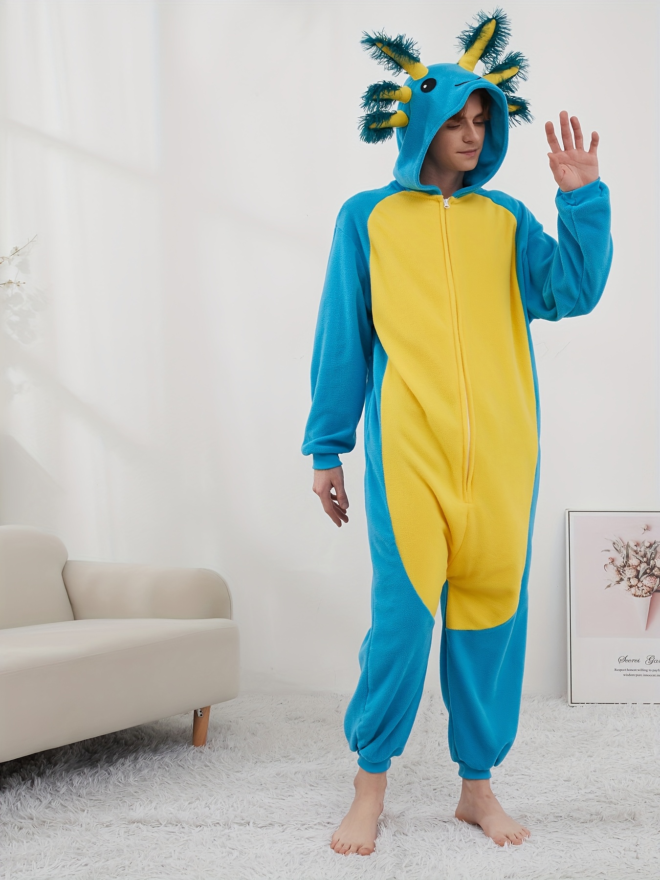 axolotl onesie sold on Temu Canada