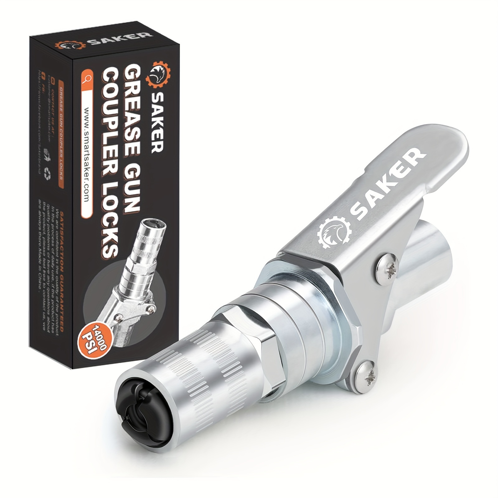 

Saker Grease Gun Coupler-upgrade To 14000 Psi, Duty Quick Release Grease Couplers, Compatible With All Grease Guns 1/8" Npt Fittings (1 Pc)
