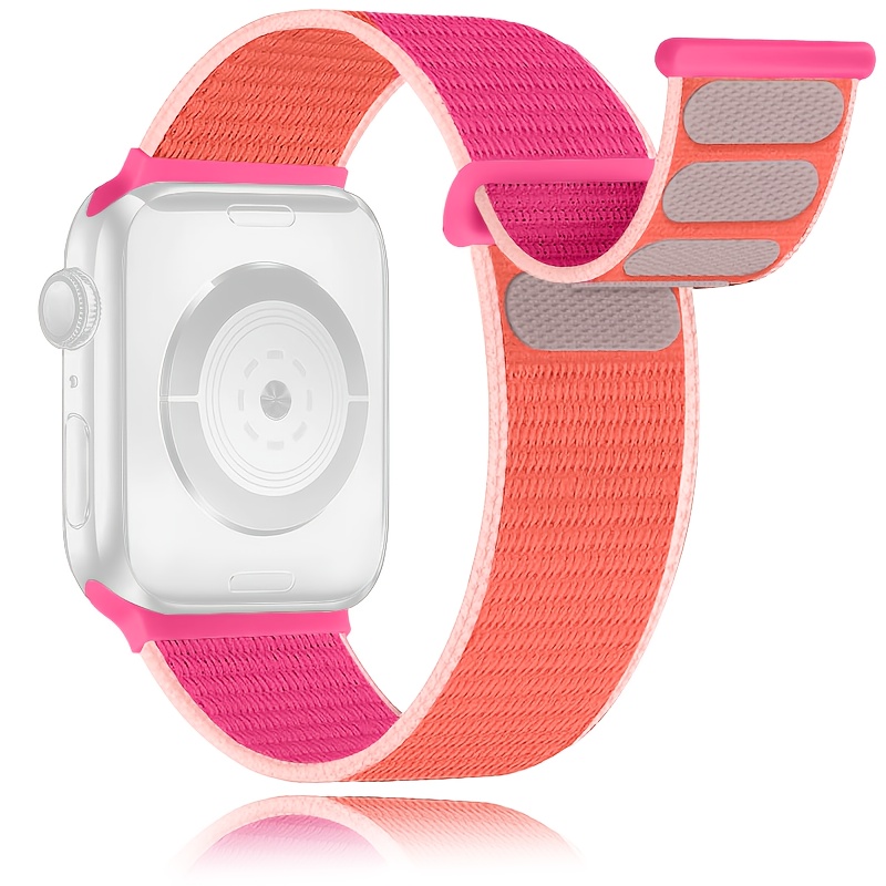 TEMU Sport Nylon Loop Band Compatible With Watch Of 38mm 40mm 41mm 42mm 44mm 45mm 46mm 49mm For Women Men, Adjustable Breathable Braided Straps