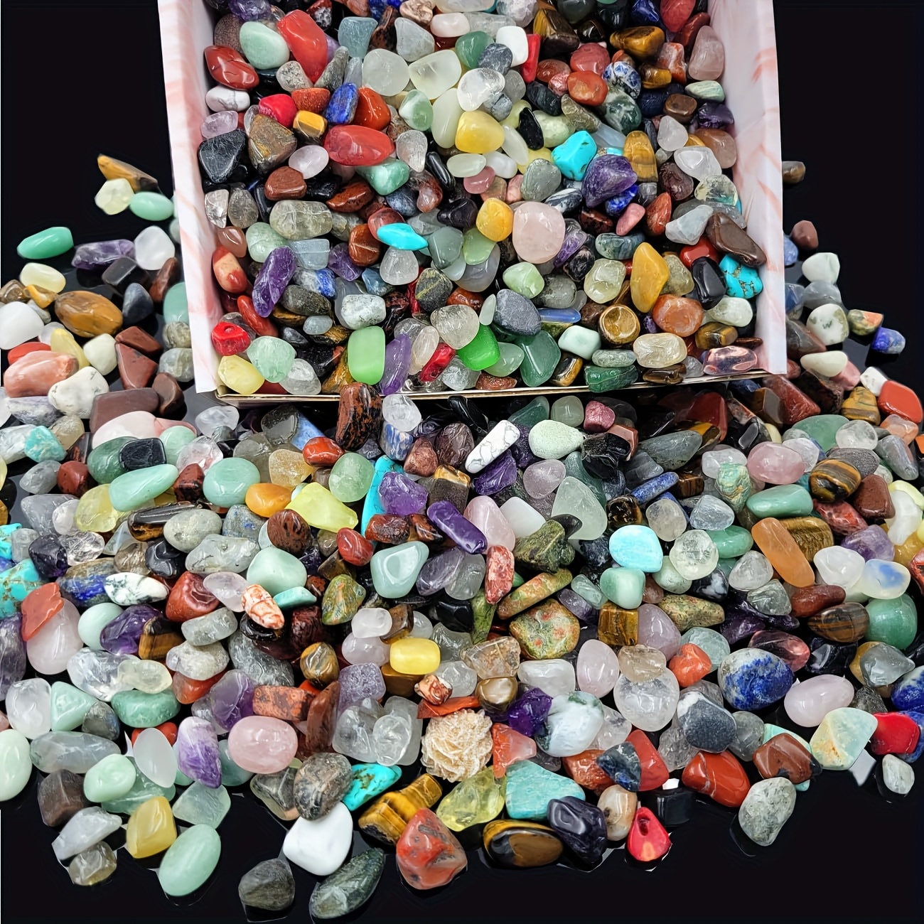 

100pcs Natural Bulk Assorted Tumbled Polished Stones Crystal Set Kit Stones For Home Decoration Gifts