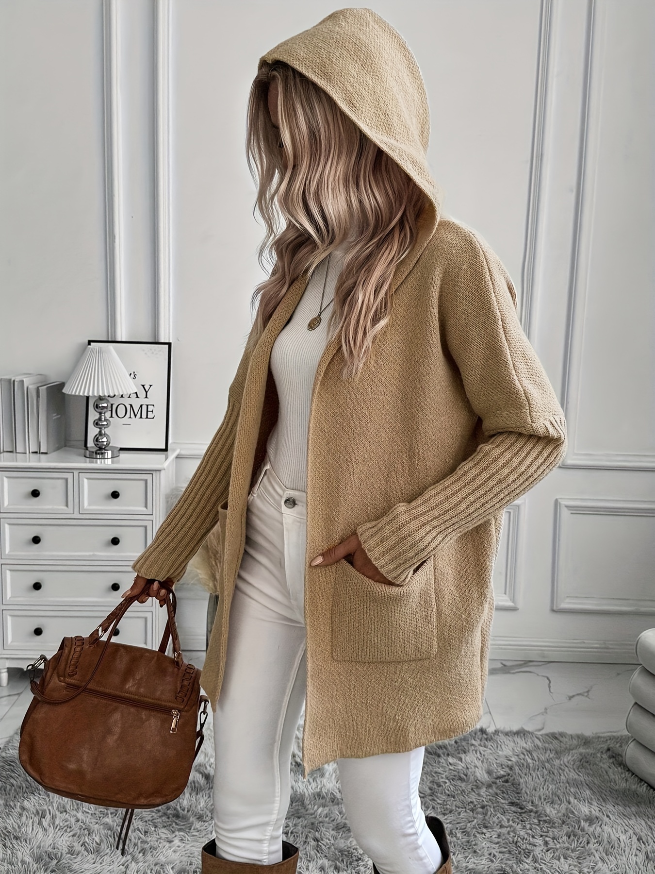 Produktbild von Zwillingsherz Strickjacke "Jessy 2.0" Kragen Apfelgrün – Astrid`s