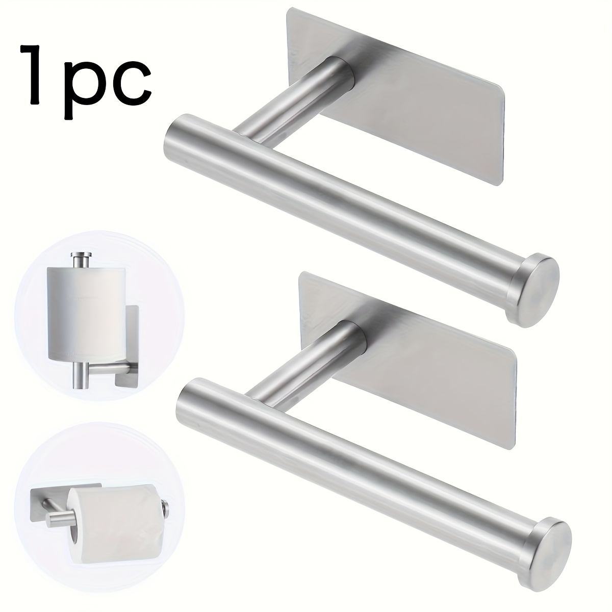TEMU 1pc, Fashionable Commercial Paper Towel Holder Toilet Paper Storage Rack, Stainless Steel, Suitable For Bathroom Storage, Toilet Storage,