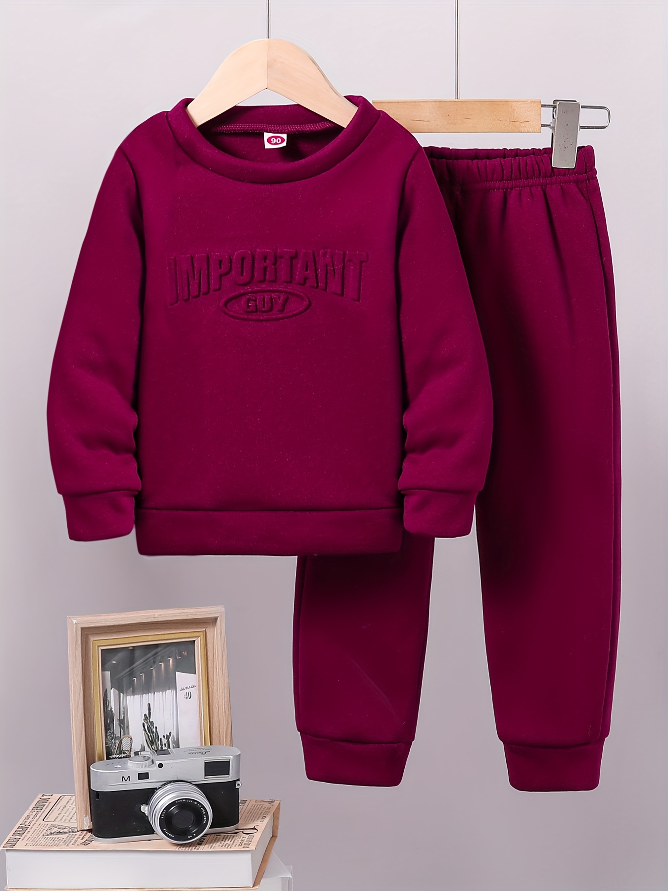 conjunto deportivo casual cuello estampado niños Temu Uruguay