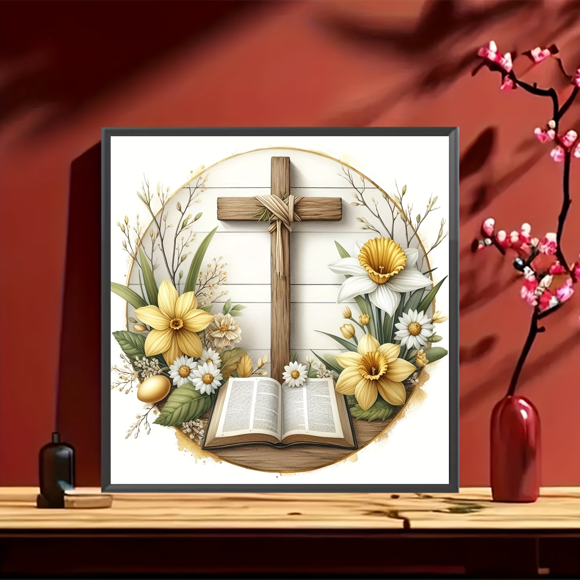 Cross Stitch Pattern Kit, DIY Thread Art Needlework