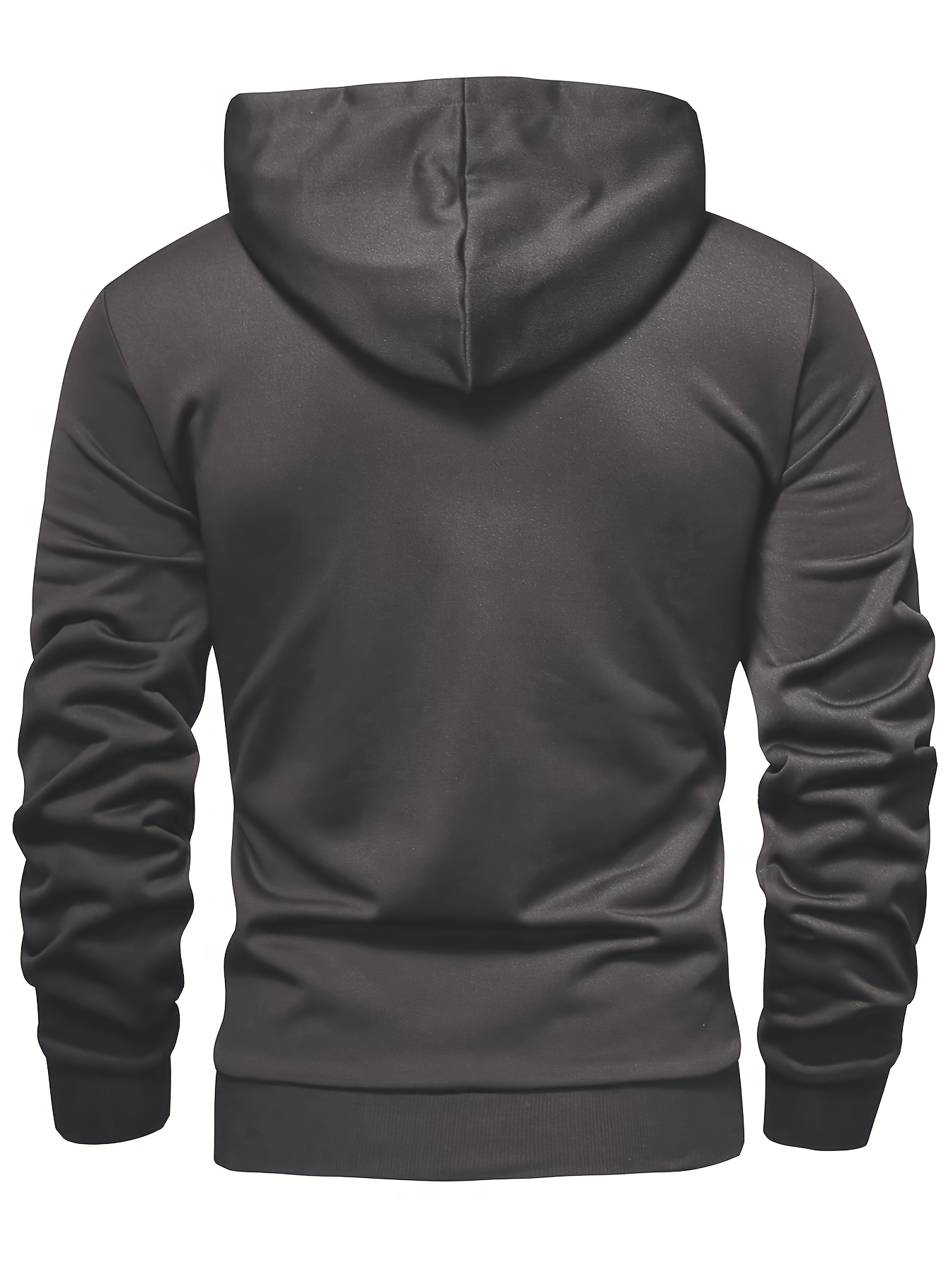 Men's Casual Green Hoodie with Half-Button Placket - Long Sleeve, Soft Polyester Fabric, Comfortable & Stylish for Spring/Fall, Casual Wear Hoodie | Minimalist Hoodie | Knitted Texture, Sweater Hoodie