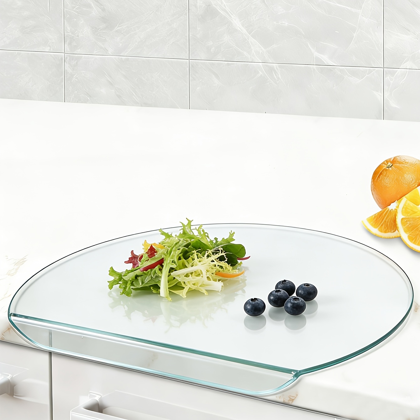 Image of Vegetable Cutting Board, Lip Anti Slip Transparent Black Cutting Board, Suitable For Kitchen Countertops, Dishwashers, And Kitchen Accessories (39x33cm, 3mm Long)