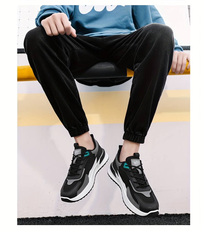 mens fashion sports sneakers lightweight versatile running shoes with     lace up closure comfortable for casual attire and outdoor activities details 9