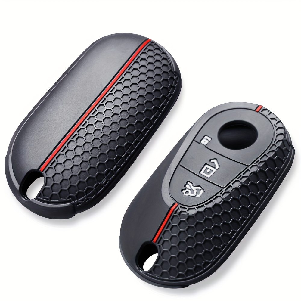 Image of Silicone Cover For Car Keys Compatible With For Models W206, W223, , , Including S350, , C260, , , S450, For 2021 To 2024, Keychain Additions