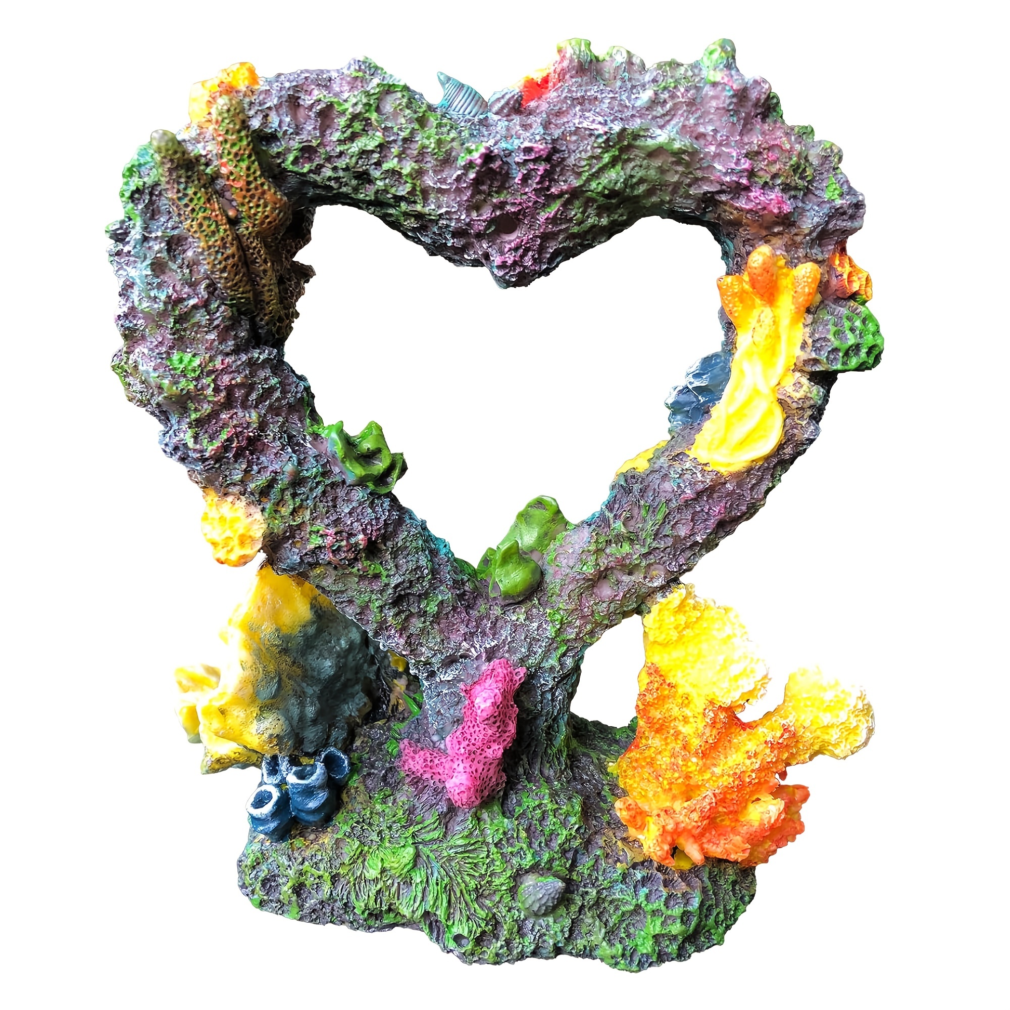 

Resin Heart-shaped Aquarium Decoration, Safe Non-toxic Fish Tank Ornament With Vibrant Colors, Durable Aquatic Habitat Decor – Ideal For Freshwater And Saltwater Aquariums