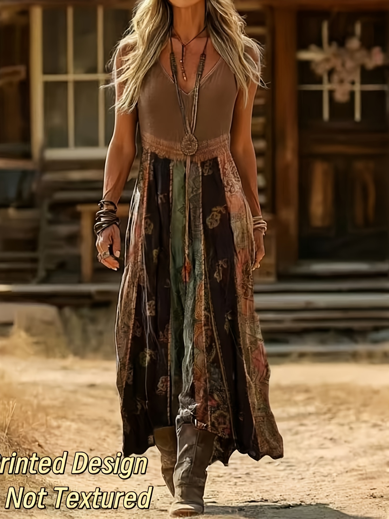 boho style dresses for women sold on Temu United States