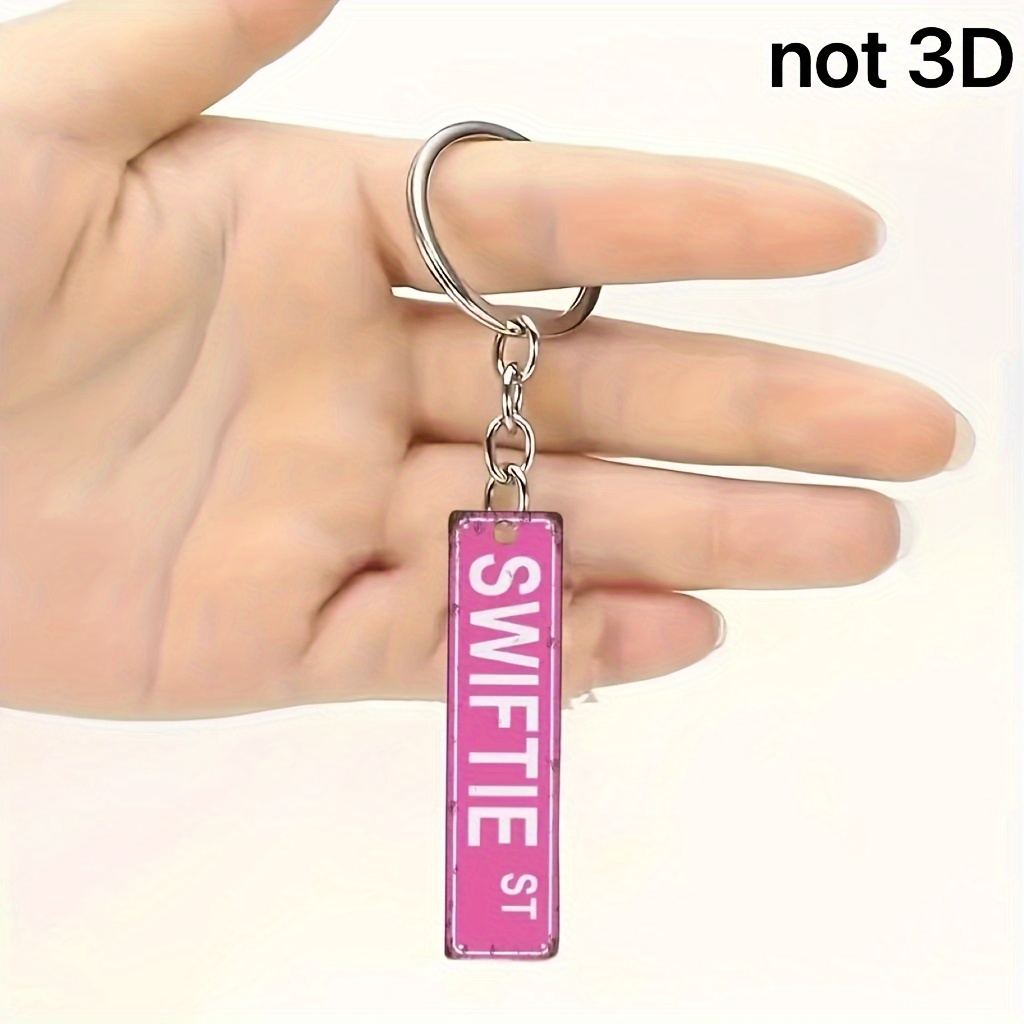 

[popular ] Swiftie Acrylic Keychain - 2d Flat Back Pendant For Bags & Home Decor, Perfect Gift For Ts Fans, Keychain Decor, Festival Decor