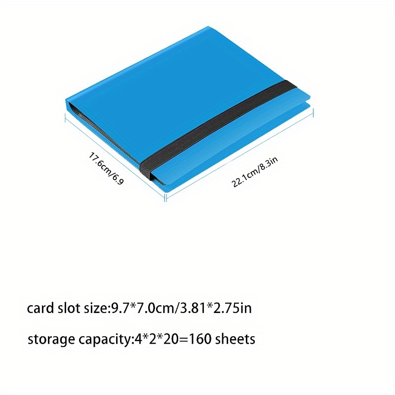 1pc game card binder album holds 160 cards 8pockets page - Temu