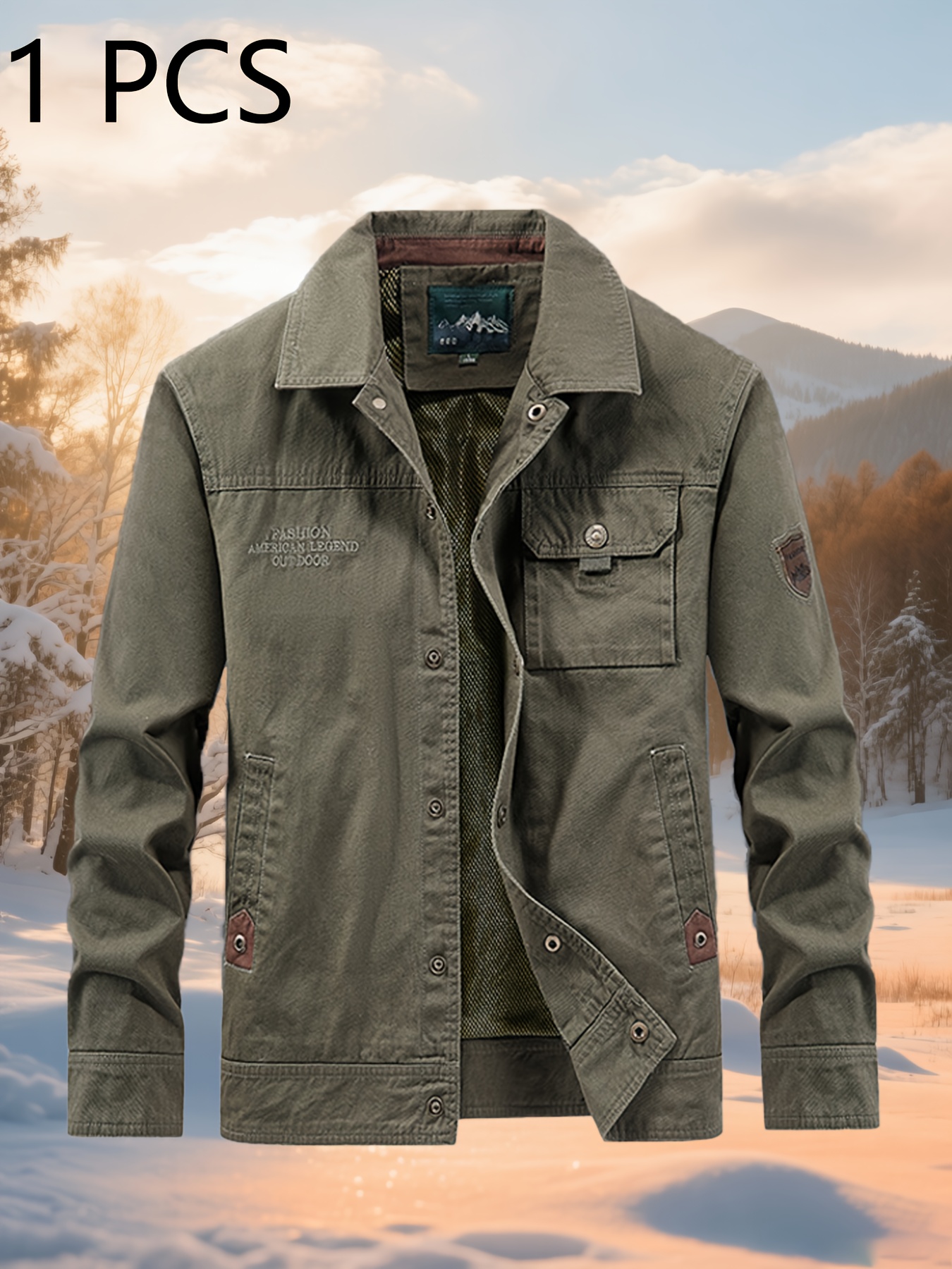 Men's Casual Jacket - 100% Polyester, High-Quality Recommended Jacket, New Spring/Autumn Style Versatile Casual Outerwear for Middle-Aged Men, Lapel Dad Jacket, Suitable for Daily Commute, Outdoor Activities, Fishing, Three Colors Available
