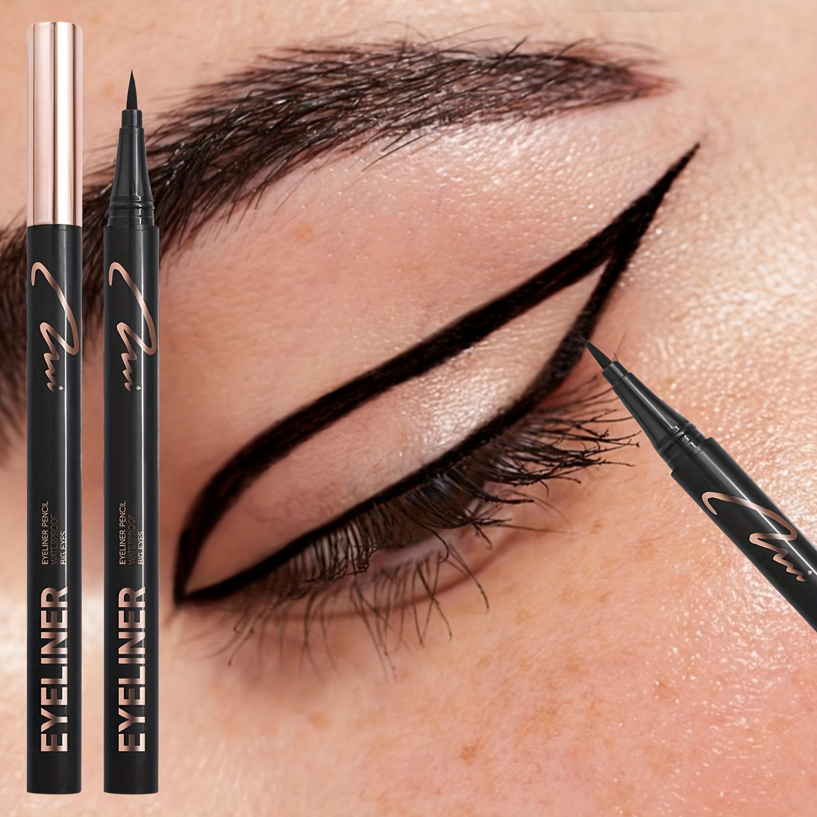 eyeliner pen long-lasting anti-fading waterproof easy-to-apply fine-tip quick-drying eye makeup | Great Deals | Temu Pakistan
