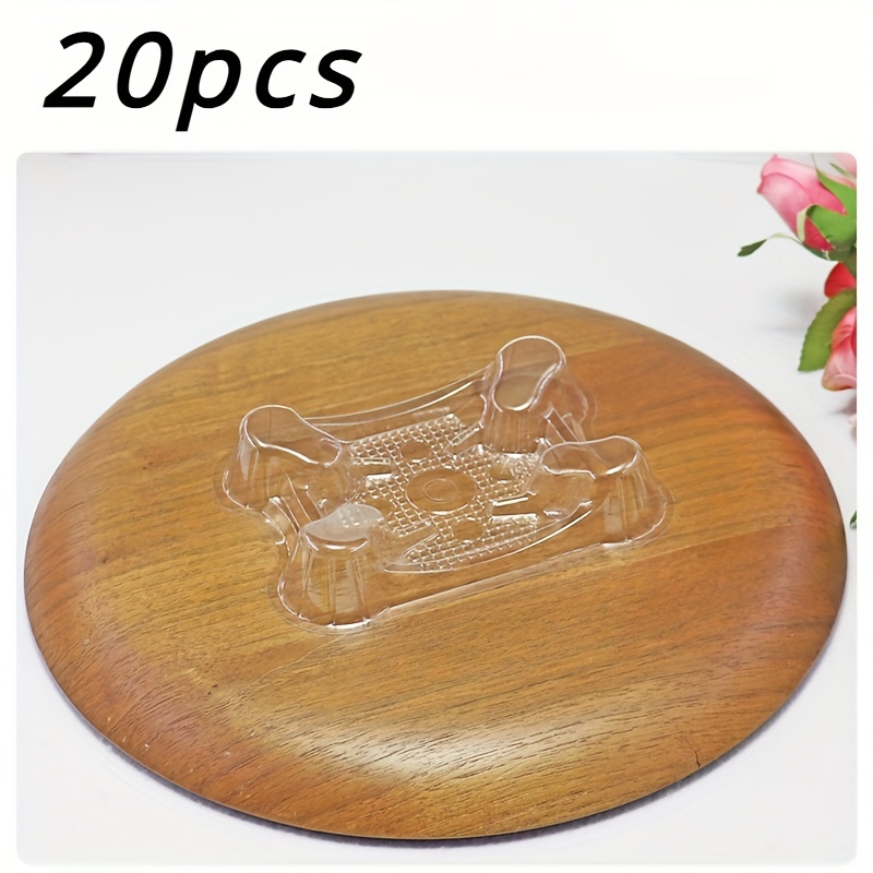 Image of 20pcs Transparent Pvc Melon And Support Pads - Anti-rot Protection For Fruits & Vegetables, Ideal For Home Gardens, Supermarket Displays