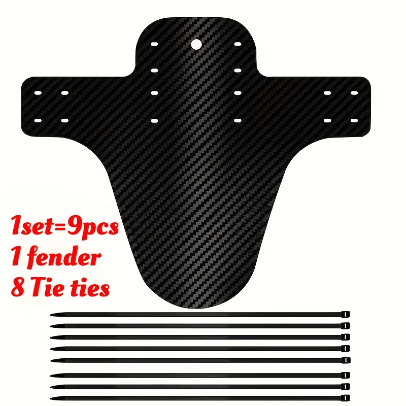 E-shop 9-teiliges Set Mountainbike-Schutzbleche, inklusive - Hinterradschutzbleche, passend für Rennräder, in Schwarz erhältlich
