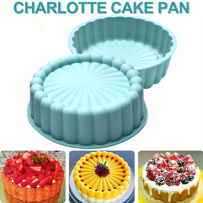 

Silicone Charlotte Cake Pan - Non-stick Round Bakeware, Reusable Grooved Mold For Baking , Cheesecake, Brownie - Food Grade, High-temperature Resistant, Ideal For Thanksgiving