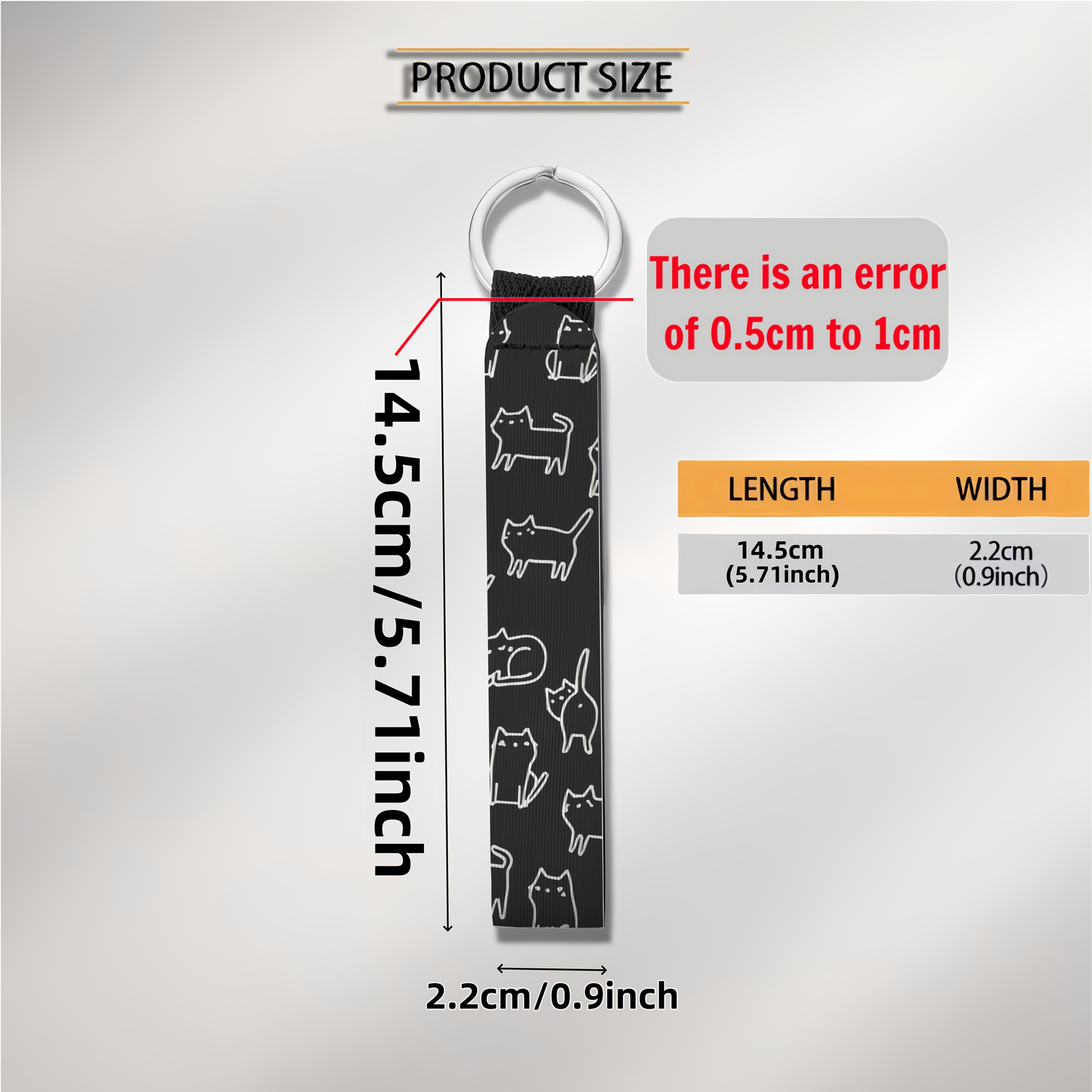 Cartoon Kitten Keychain Made Of Neoprene, Sweat-resistant And , Portable Accessory, Couple Pet-themed Decoration