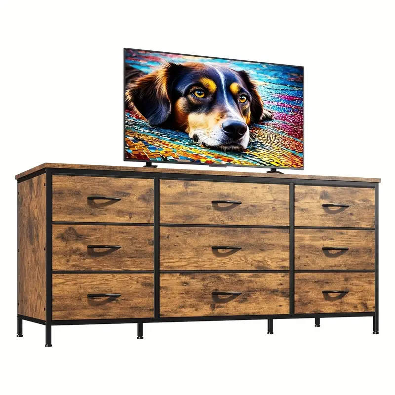 dresser tv stand 9 drawers stand bedroom long dresser - Temu dresser tv stand 9 drawers stand bedroom long dresser - Temu