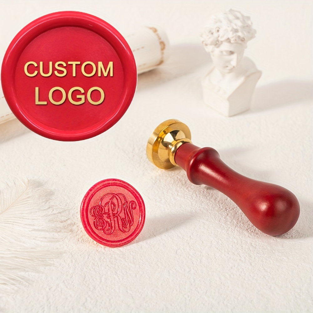 

1pc Personalized Wax Seal - Custom Wax Seal Stamp, Create Your Own Seals For Crafting, Envelopes, Gift Wrap, Wedding Invitations - Custom Stamp Design With Handle