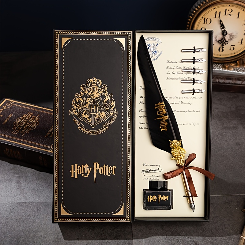 E-shop Füllfederhalter-Set, Hedwig Füllfederhalter Tintenfederhalter in exquisiter Geschenkbox, -Geburtstagsgeschenk, künstliche Federn, Geschenk zur